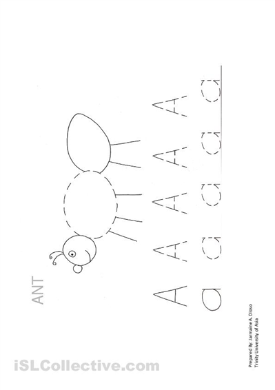 Free Kindergarten Letter Tracing Worksheets Image