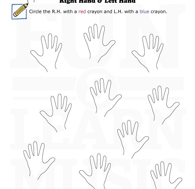 Left and Right Hand Worksheet Image