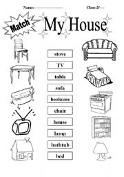 My House Worksheet Image