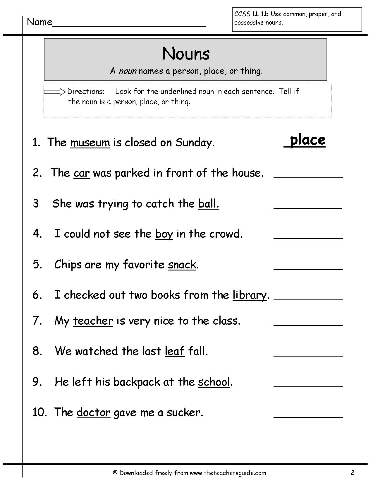 Free Printable Caps Worksheets Grade 2