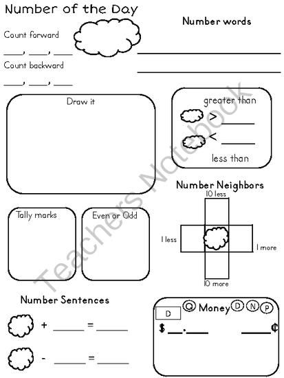 Number of Day Worksheet
