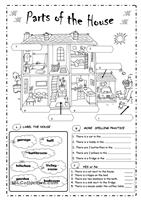 Parts of the House ESL Worksheets Image