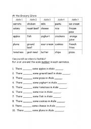 Teaching Grocery Store Shopping Worksheets Image
