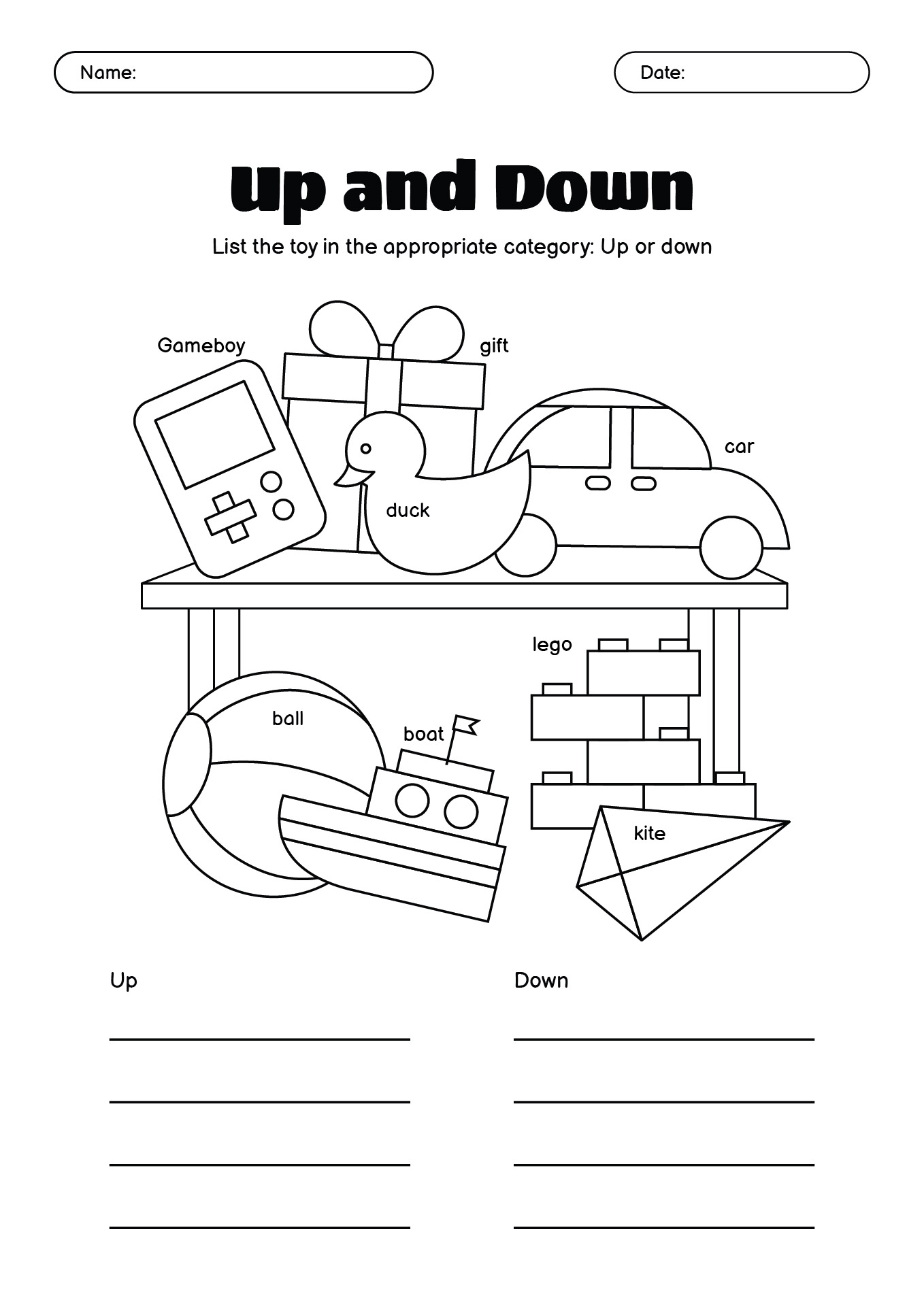 14 up and down worksheets going up or down worksheet