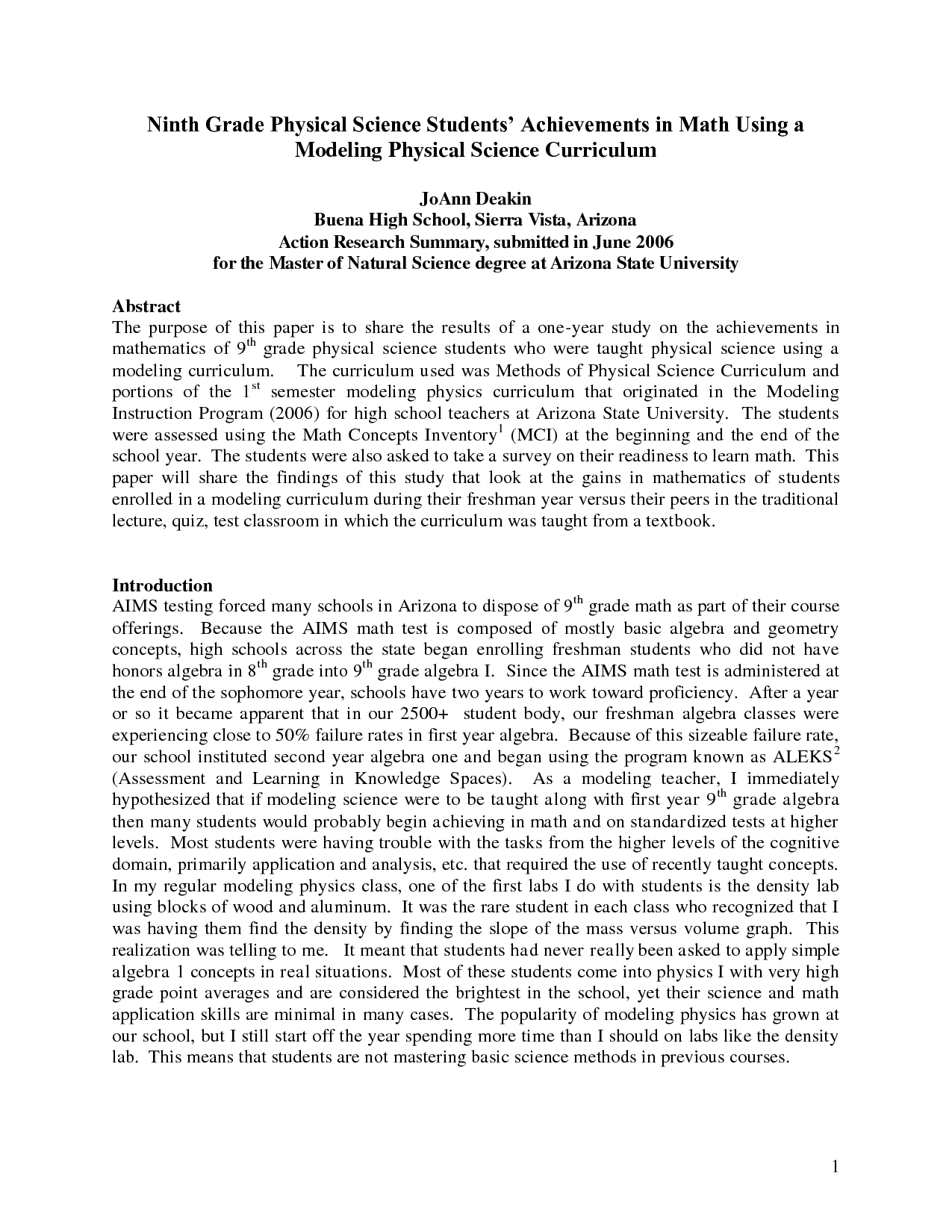 9th Grade Physical Science Worksheets