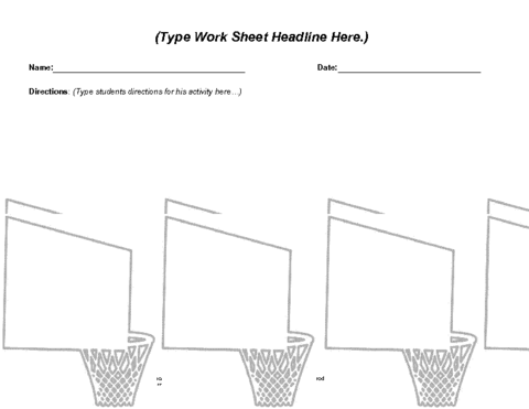 Basketball Goal Sheet Template Image