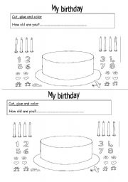 Birthday Cake Worksheet Image