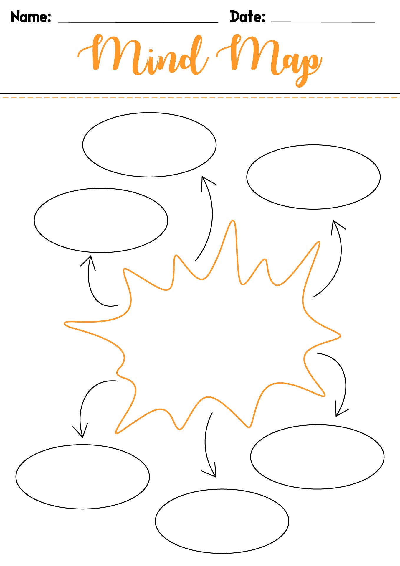 12 Printable Blank Brainstorming Worksheets / worksheeto.com