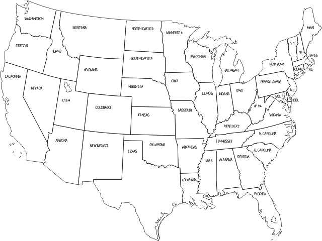 12 Best Images of United States Map Blank Worksheet - USA Blank Map ...