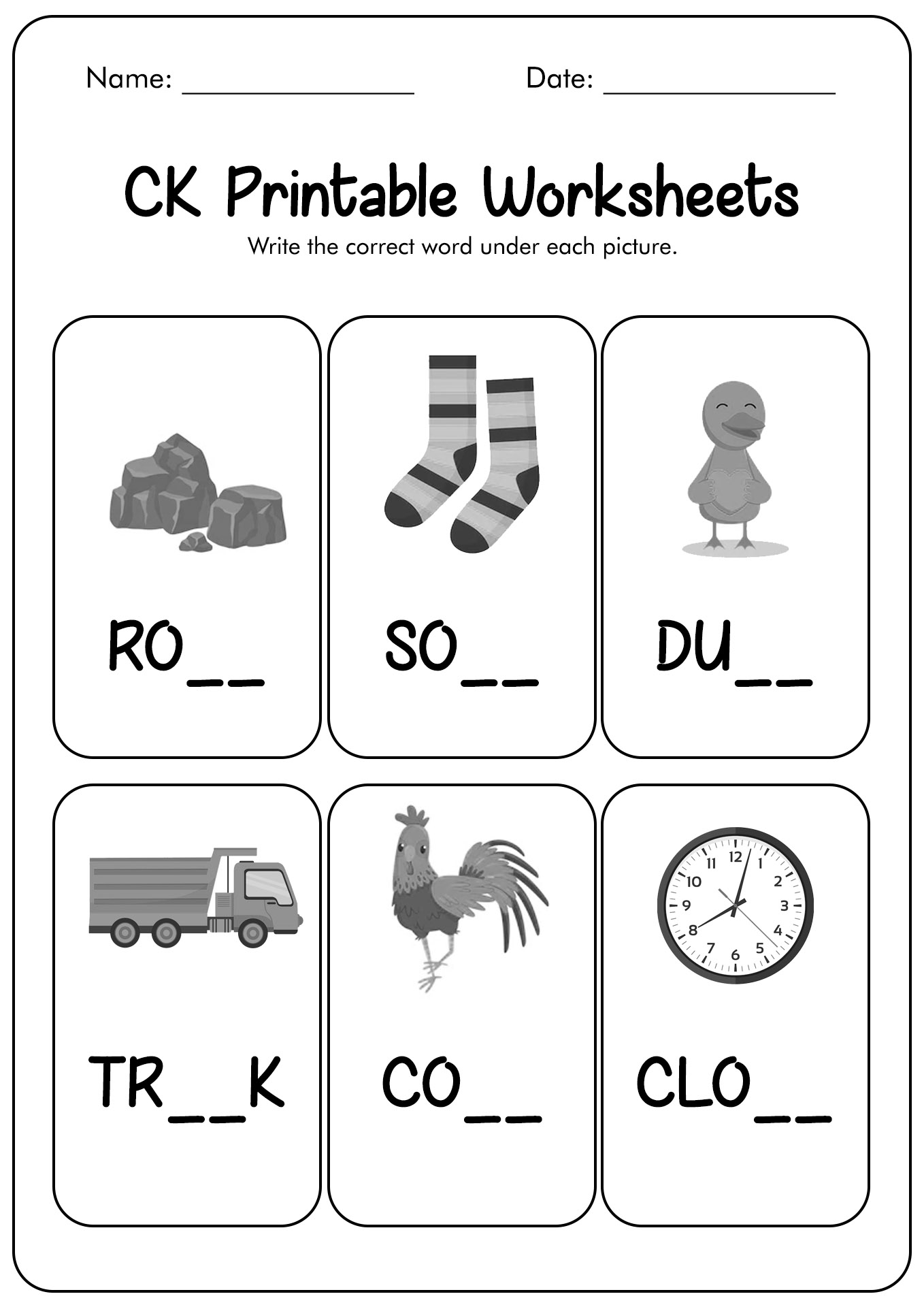 CK Printable Worksheets
