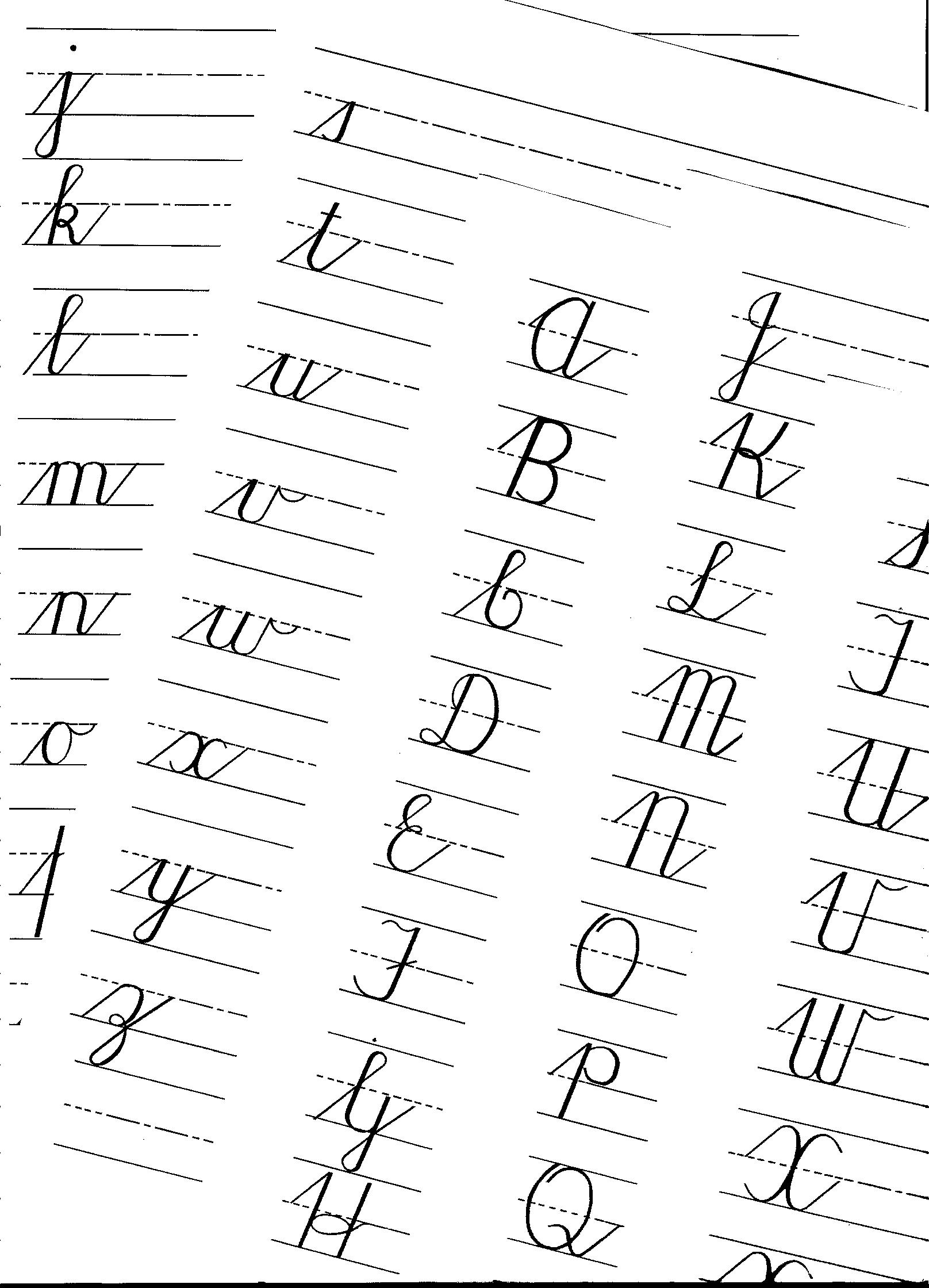 Cursive Letter Practice Sheets Image