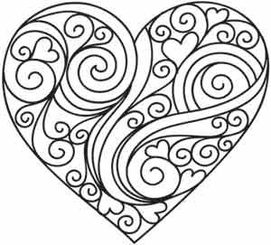 Doodle Heart Coloring Pages Image