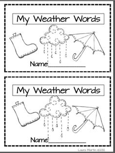 First Grade Weather Printables Image