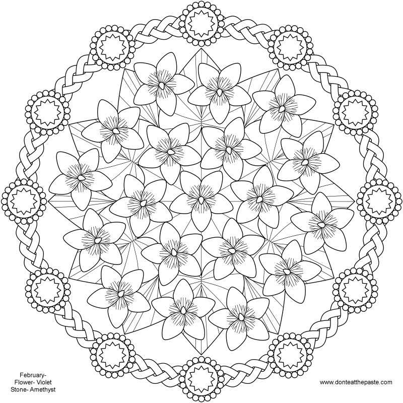 Flower Mandala Coloring Pages Image