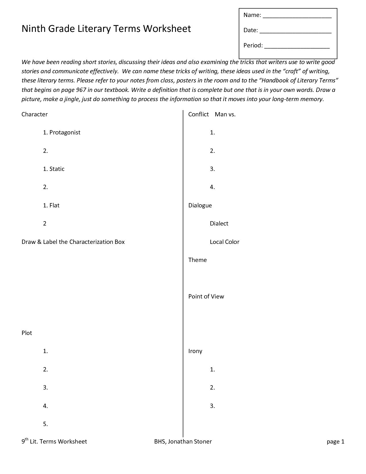 Free Printable 9th Grade Math Worksheets Image