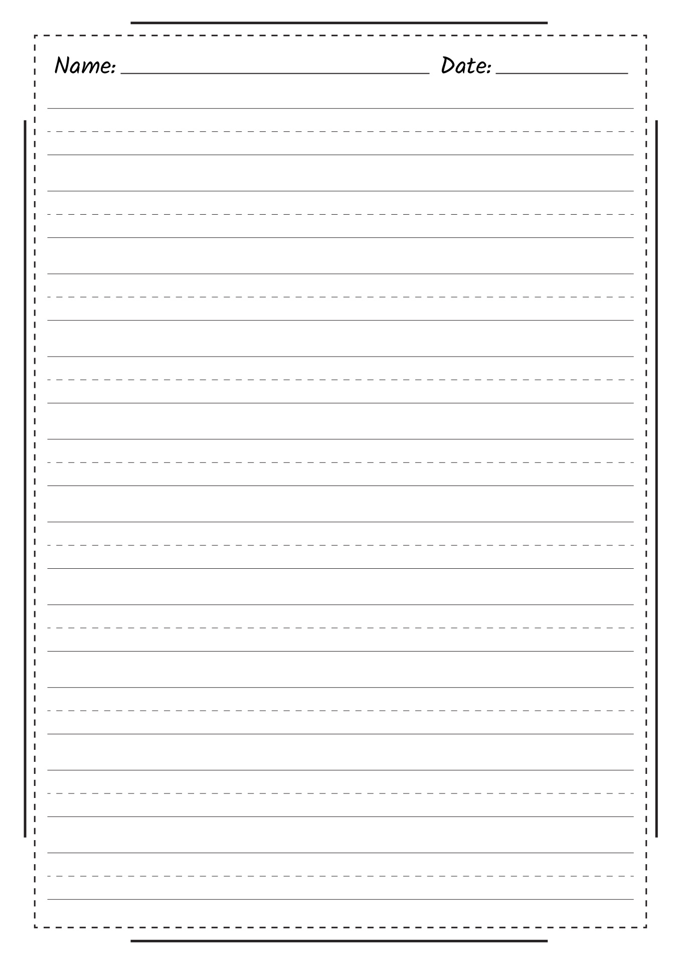 8 Blank Alphabet Handwriting Worksheets - Free PDF at worksheeto.com