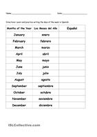 Months of the Year Worksheets in Spanish Image
