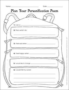 Personification Poem Worksheet Image