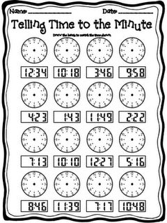 Telling Time Worksheets 2nd Grade Image