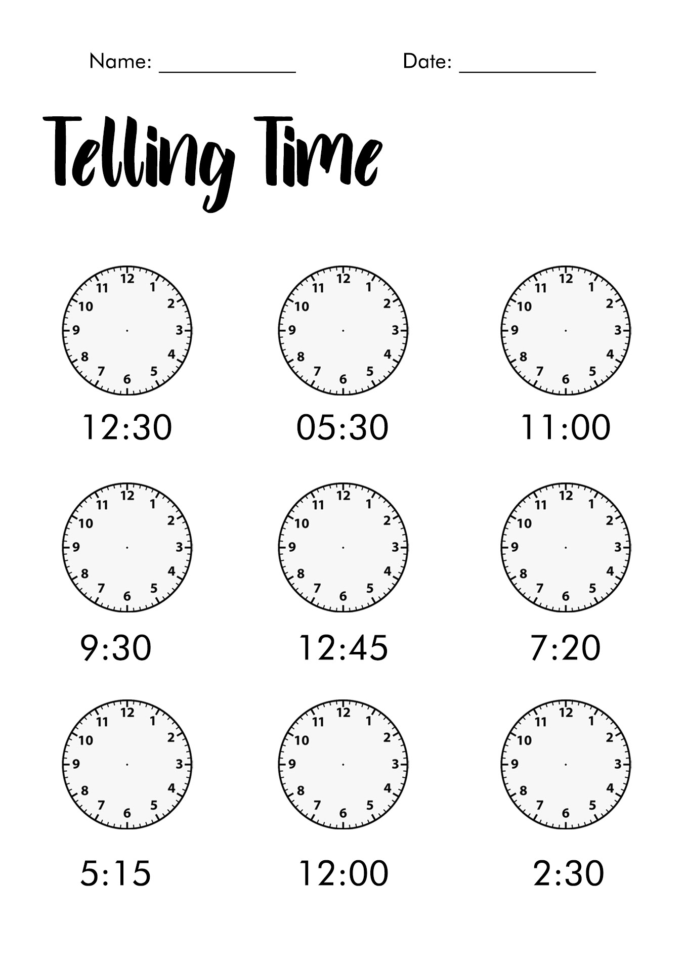 18 Clock Worksheets For Second Grade Free PDF At Worksheeto