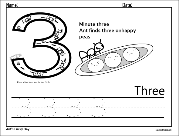 Tracing Numbers Worksheets 3 Image
