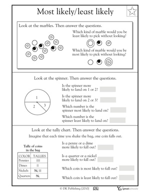2nd Grade Probability Worksheets Image