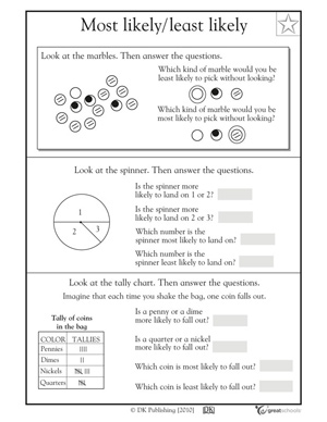 2nd Grade Probability Worksheets