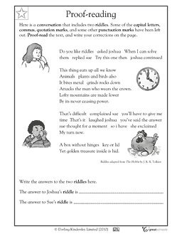 3rd Grade Proofreading Worksheets Image