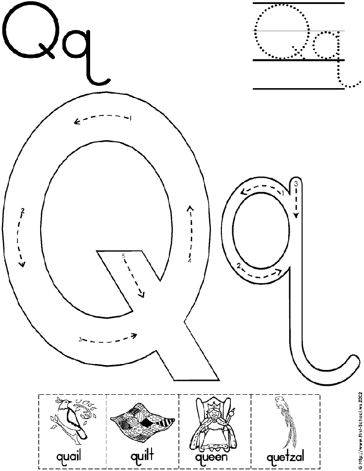 Alphabet Letter Q Worksheet Image