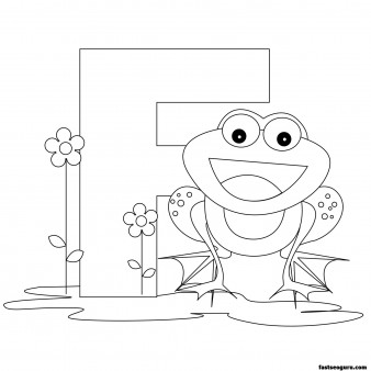 Animal Alphabet Letters F Coloring Pages Image