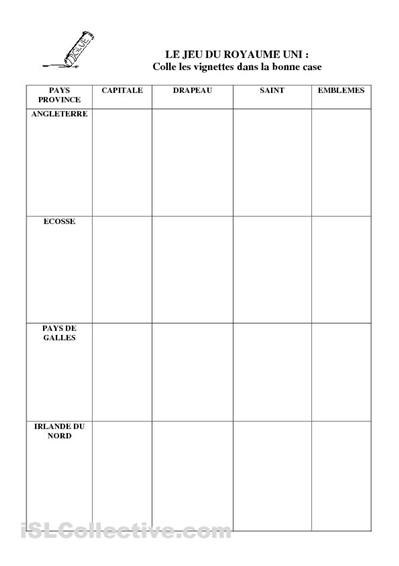 Blank Vocabulary Worksheets Image