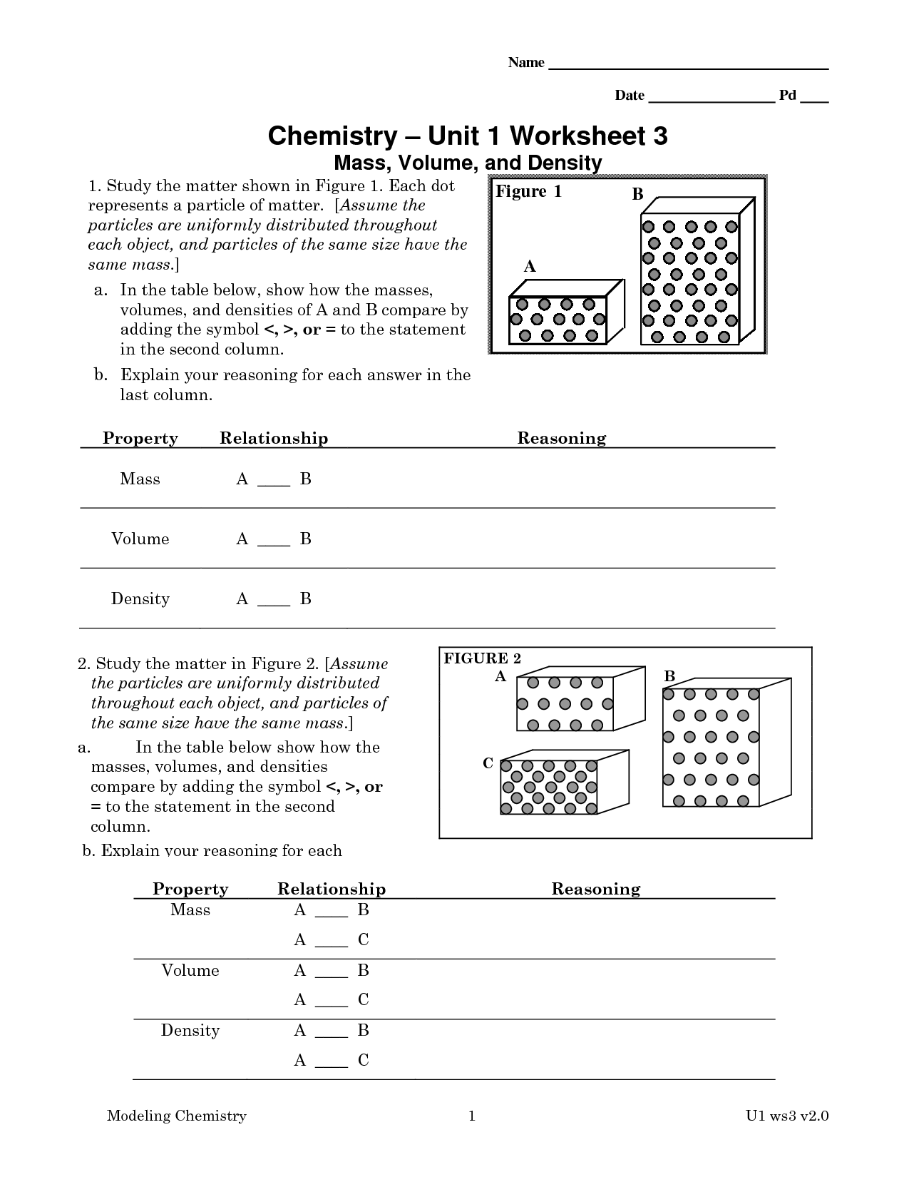 Chemistry Unit 1 Worksheet 3 Image