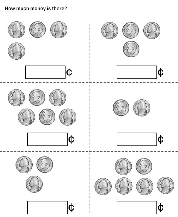 Coin Counting Money Worksheets Kindergarten Image