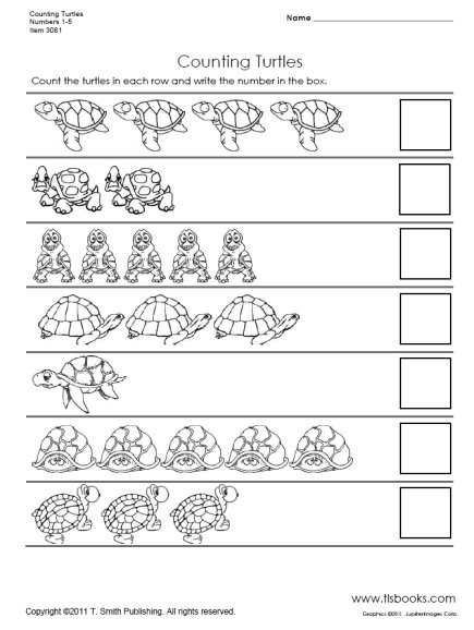 Counting 1-10 Worksheets Image