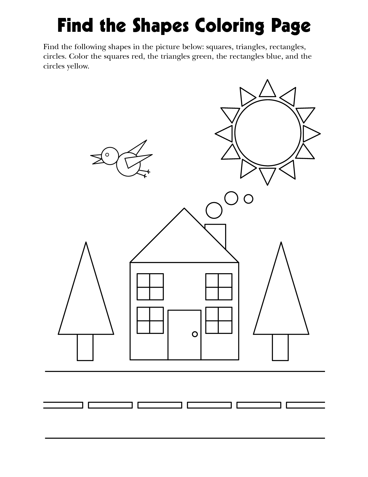 Find Shapes Coloring Pages Image