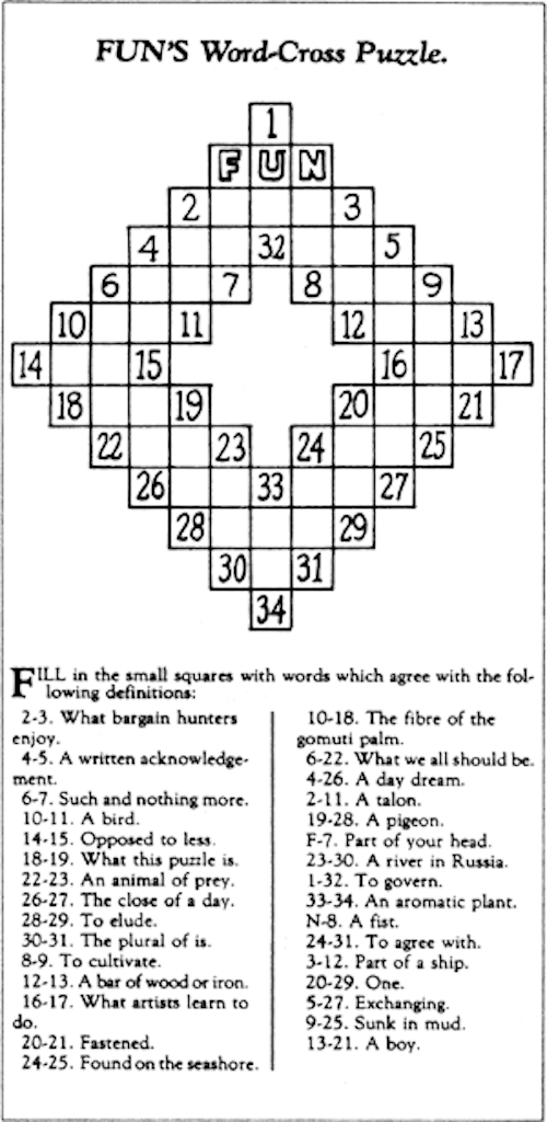 First Crossword Puzzle Image