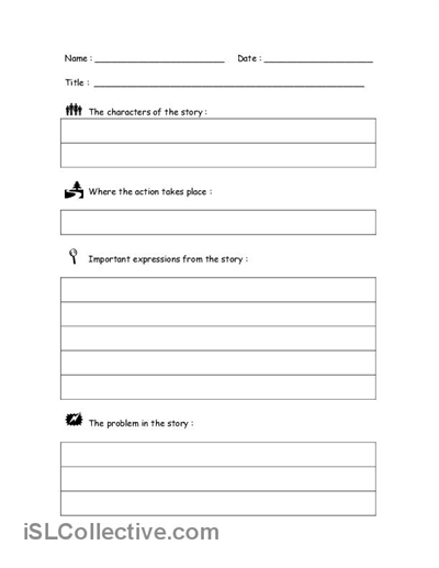 High School Book Report Worksheet Image