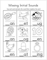 Kindergarten Beginning Ending Sounds Worksheet