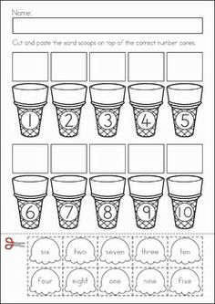 Kindergarten Math Number Words Worksheets Image