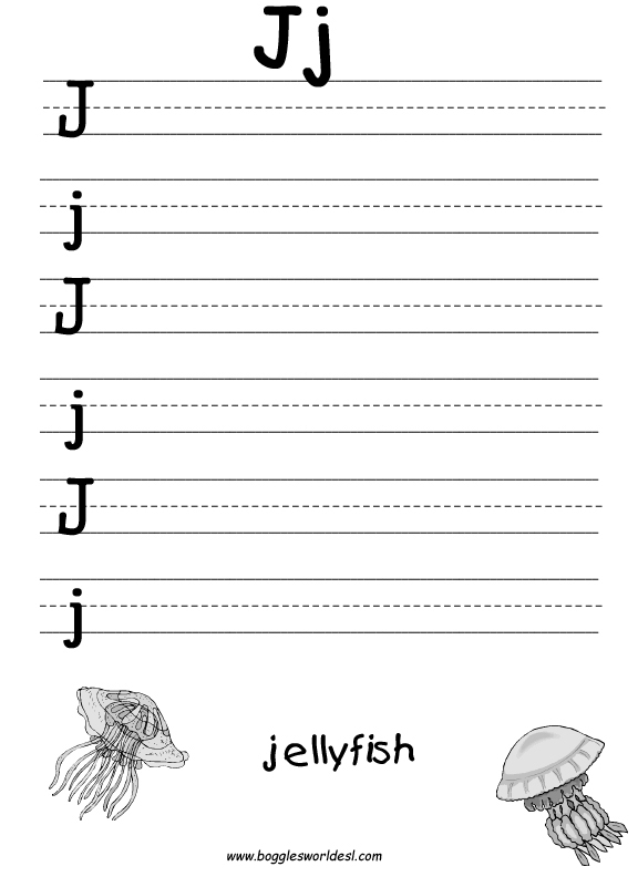 Letter J Handwriting Worksheets Image