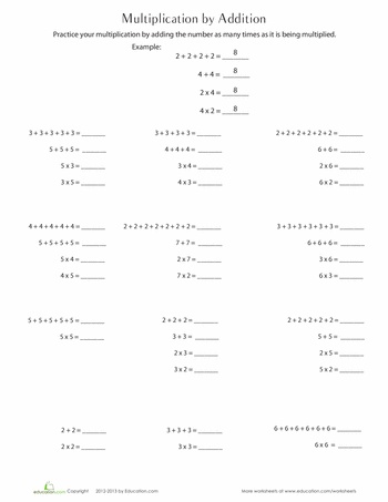 Repeated Groups Multiplication Worksheets Image