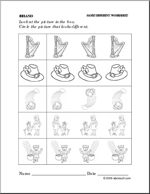 Same and Different Worksheets Preschool Image