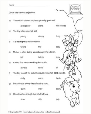 2 Grade English Worksheets for Kids Image