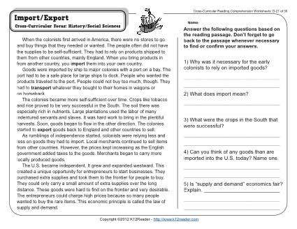 4th Grade Reading Comprehension Worksheets