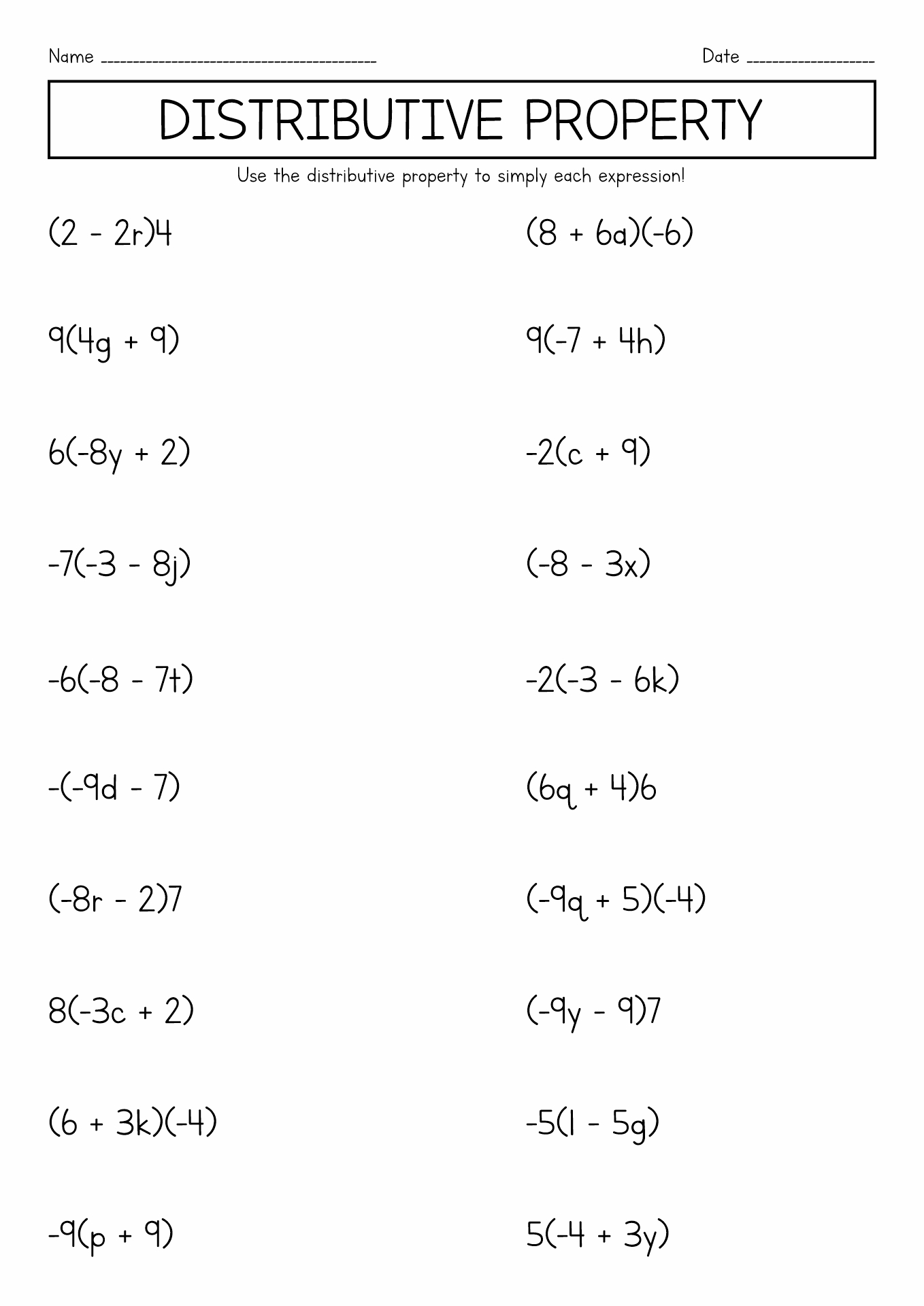 7th Grade Math Problems Worksheets