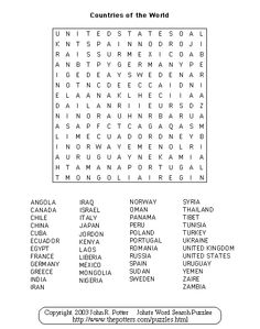 American Revolution Word Search Puzzles Image