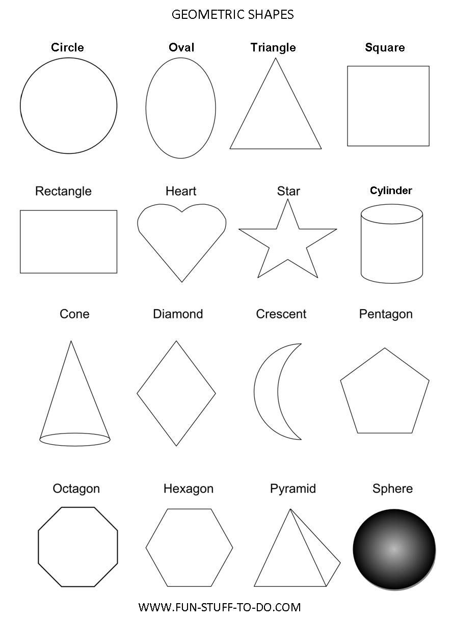 Geometric Shapes Worksheets