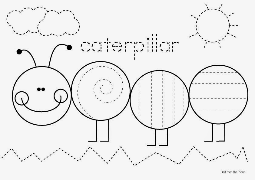 Caterpillar Tracing Worksheet Image