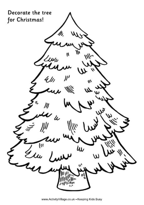 Christmas Tree Outline Printable Image