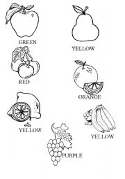 Coloring Fruit Worksheet Image